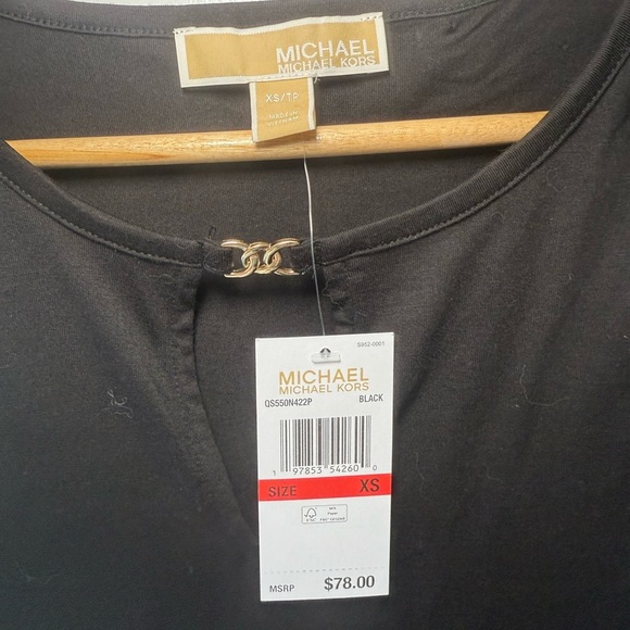 Michael Kors Black Sleeveless Fitted Tank Top - Picture 4 of 5